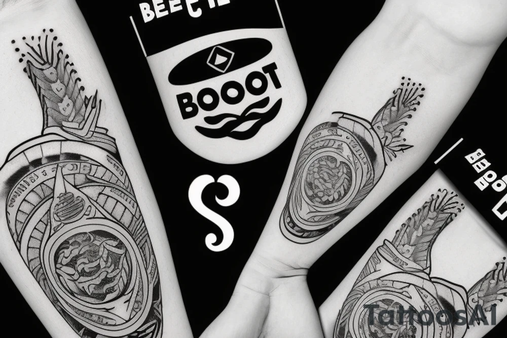 beer with boost tattoo idea