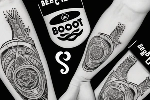 beer with boost tattoo idea