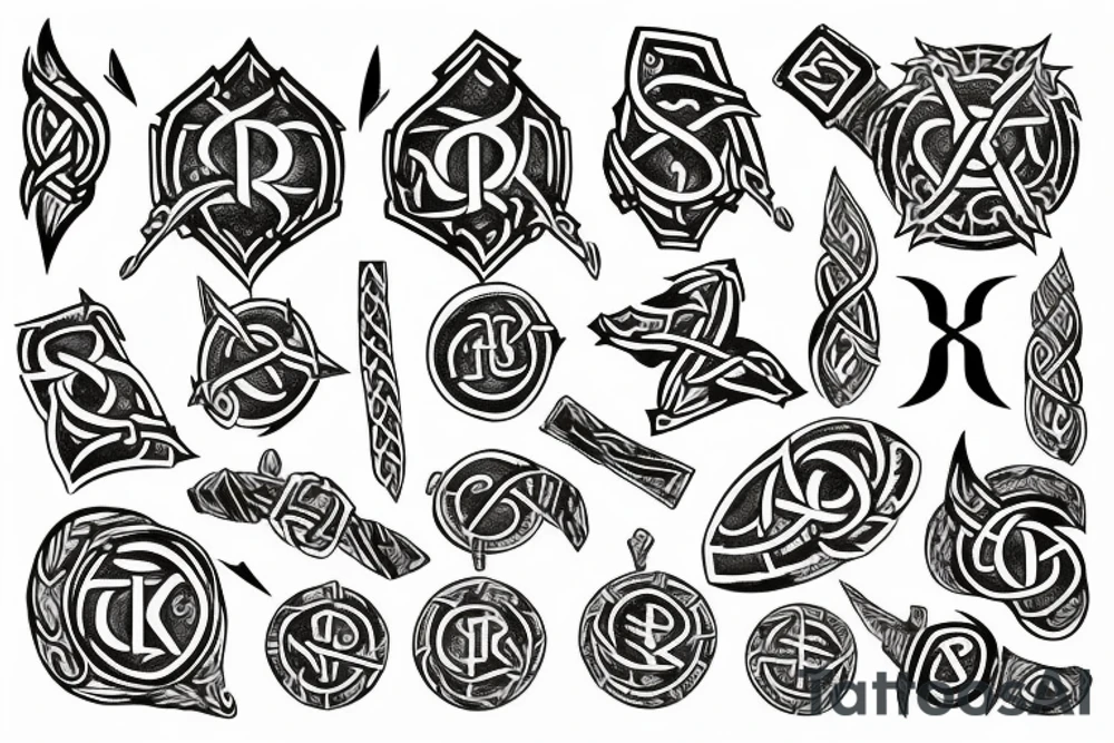 Viking runes tattoo idea