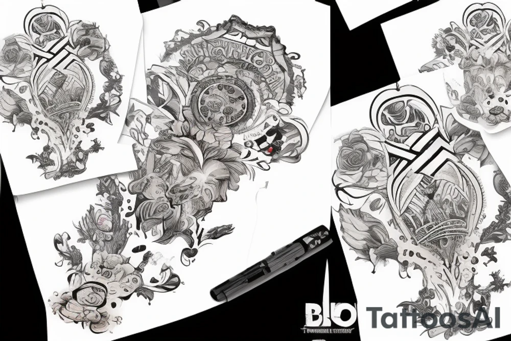 медведь с моноклем во фраке пьёт кролика и играет на скрипке tattoo idea