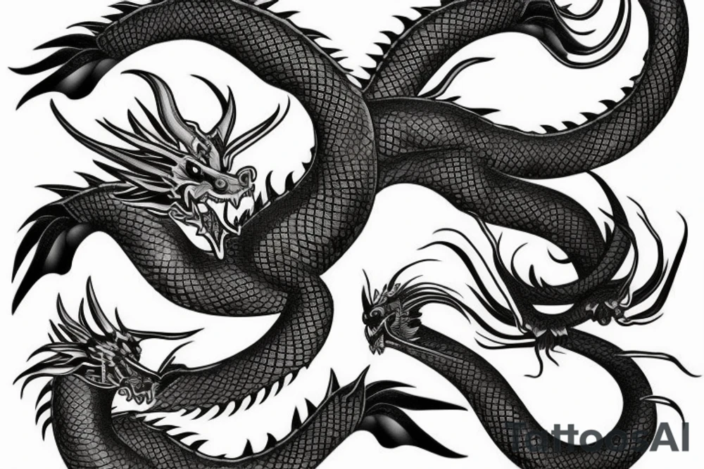 Japanese style dragon, tattoo idea