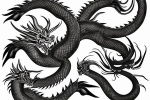 Japanese style dragon, tattoo idea