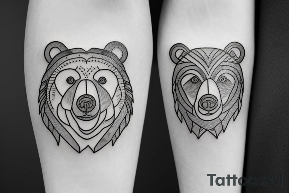 bear with vodka tattoo idea