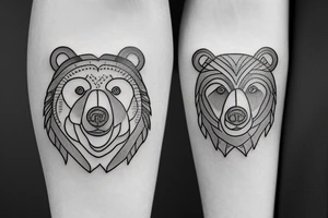 bear with vodka tattoo idea