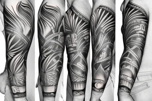a forearm tattoo from the movie surfs up tattoo idea