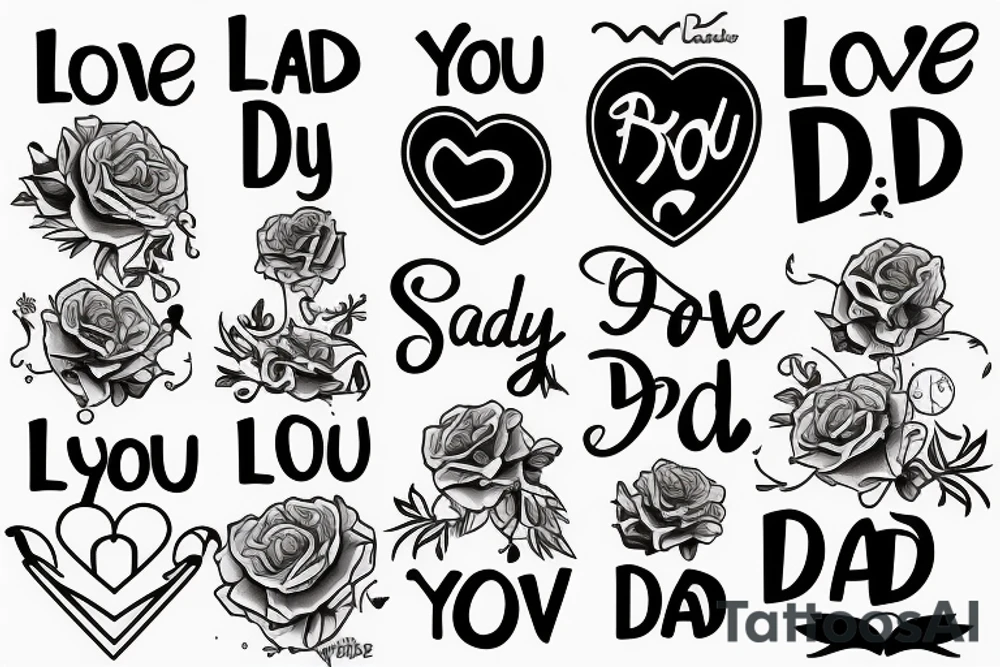 I love you dad tattoo idea