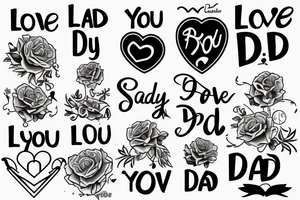 I love you dad tattoo idea