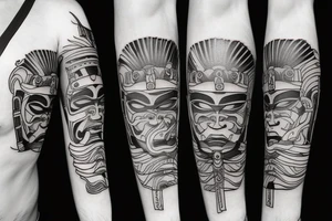 samurai mask tattoo idea