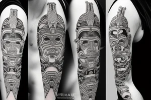 samurai mask tattoo idea