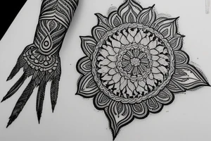 indian lace style tattoo involving the wrist tattoo idea