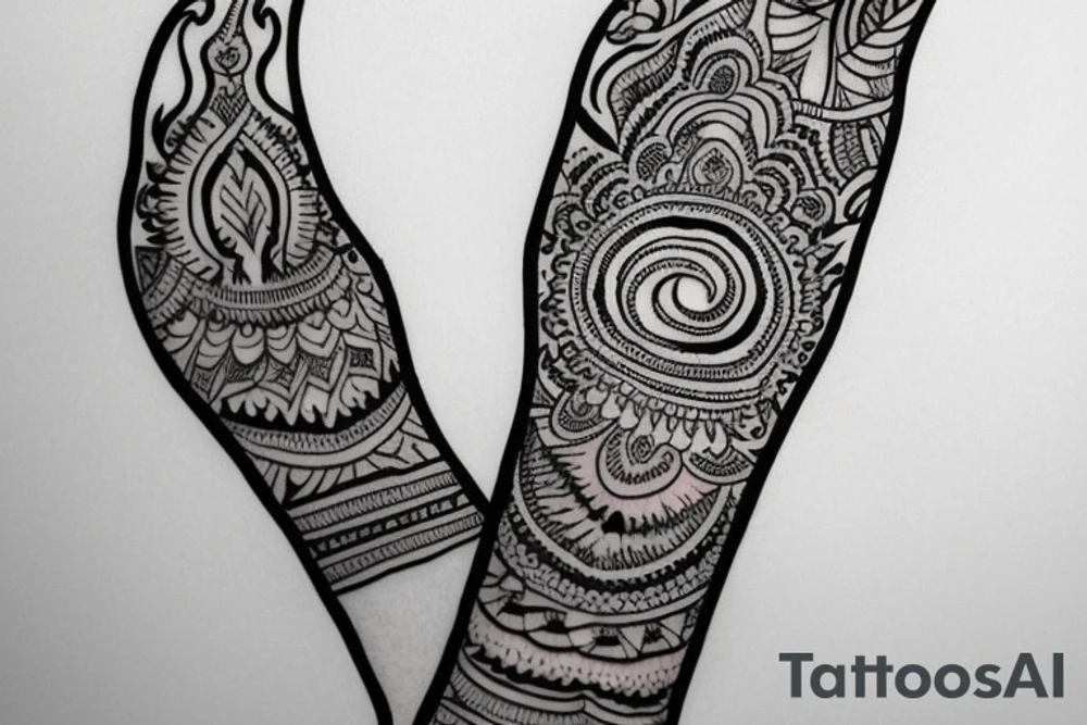 indian lace style tattoo involving the wrist tattoo idea