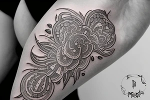 lace style tattoo involving the wrist tattoo idea
