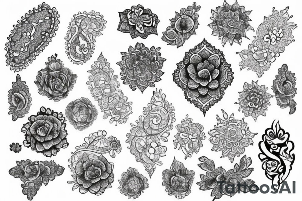 lace style tattoo involving the wrist tattoo idea