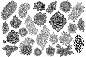 lace style tattoo involving the wrist tattoo idea