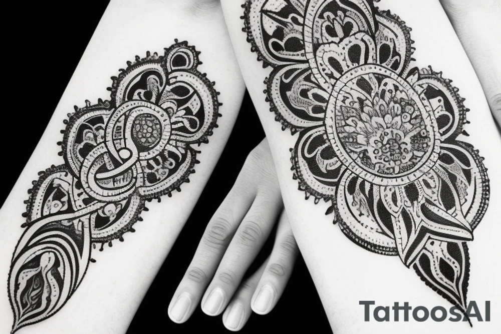 lace style tattoo involving the wrist tattoo idea