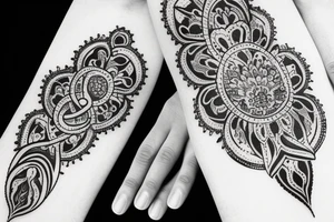 lace style tattoo involving the wrist tattoo idea