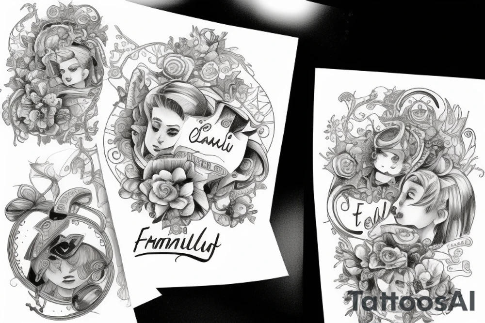 "famiglia" and "tempo" tattoo idea