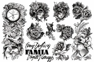 "famiglia" and "tempo" tattoo idea