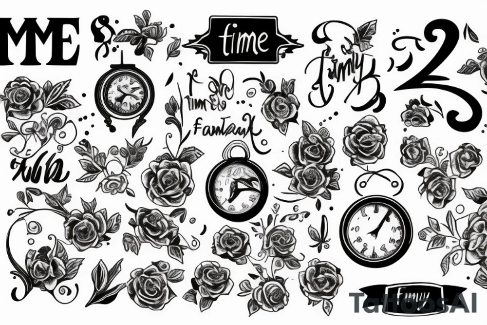 family and time tattoo idea