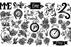 family and time tattoo idea