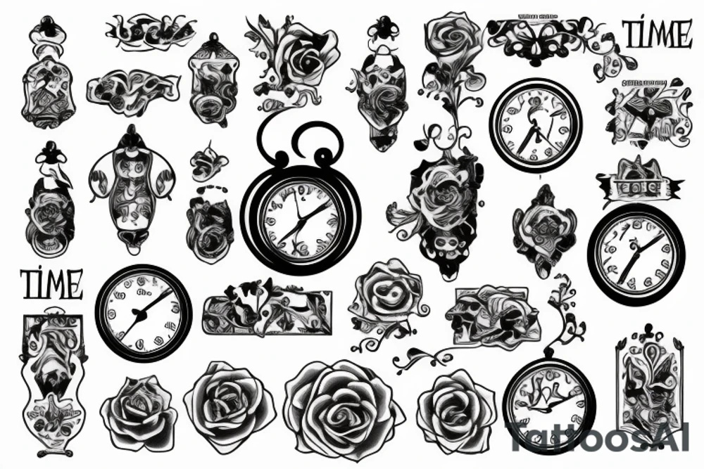 family and time tattoo idea