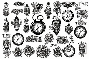 family and time tattoo idea