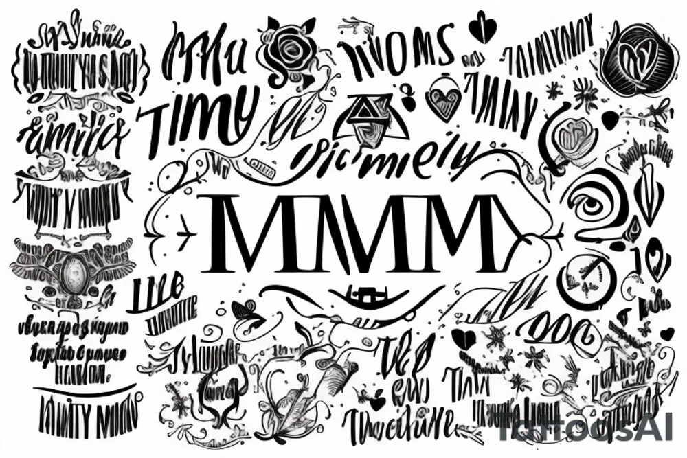 an inscription that contains the words family and time tattoo idea