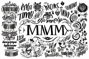 an inscription that contains the words family and time tattoo idea