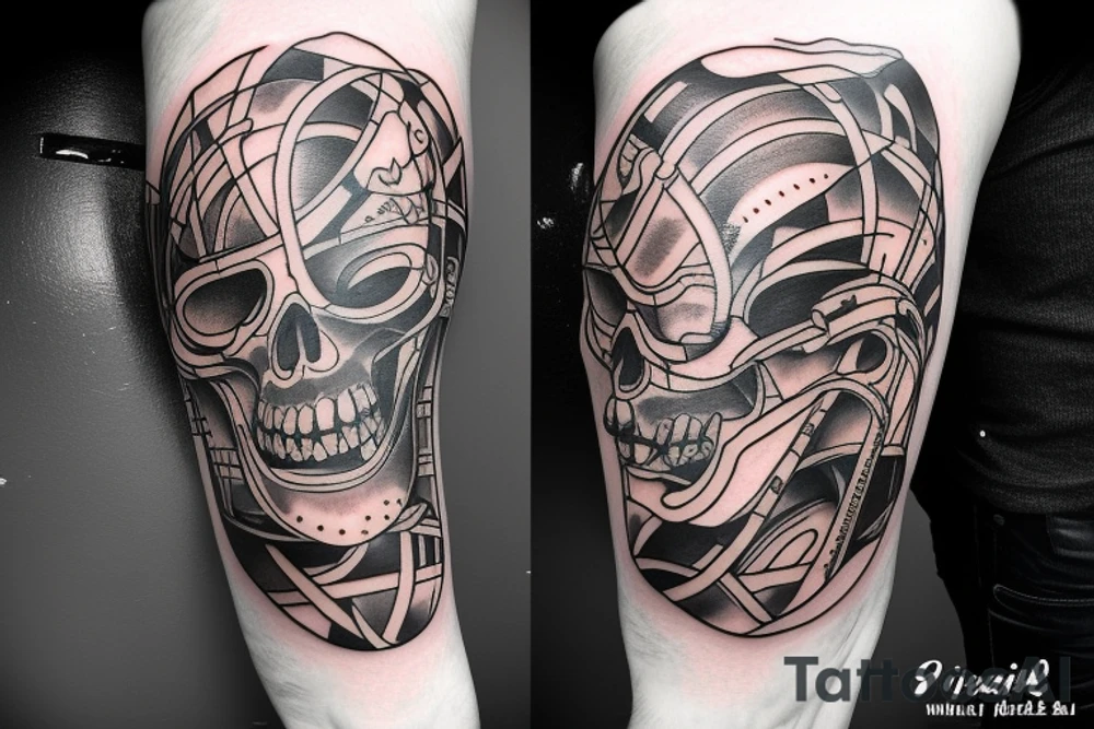 Aesthetic inner bicep tattoo. Portraying masculinity with a deep meaning tattoo idea