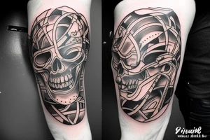 Aesthetic inner bicep tattoo. Portraying masculinity with a deep meaning tattoo idea