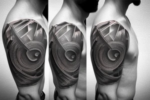 Aesthetic inner bicep tattoo. Portraying masculinity with a deep meaning tattoo idea