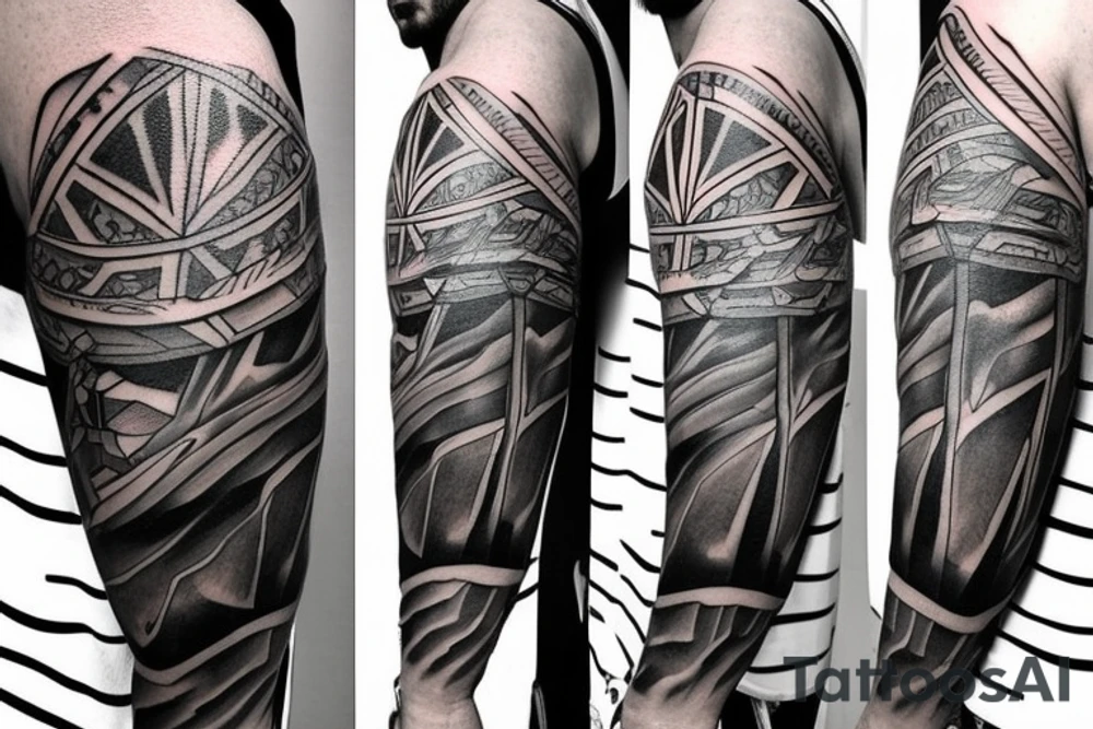 Aesthetic inner bicep tattoo. Portraying masculinity with a deep meaning tattoo idea