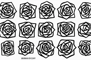blockchain black rose digital tattoo idea