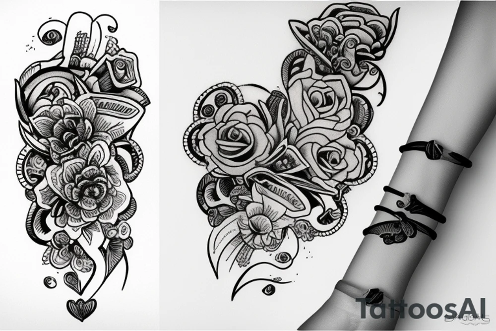 female bracelet tattoo tattoo idea