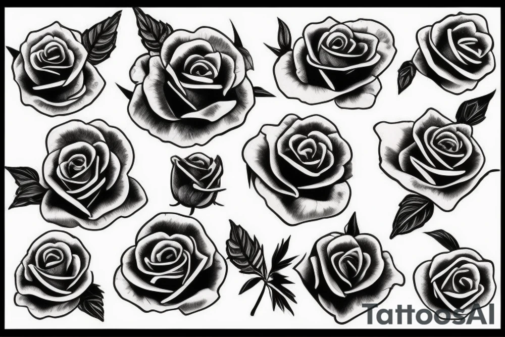 black rose tattoo idea