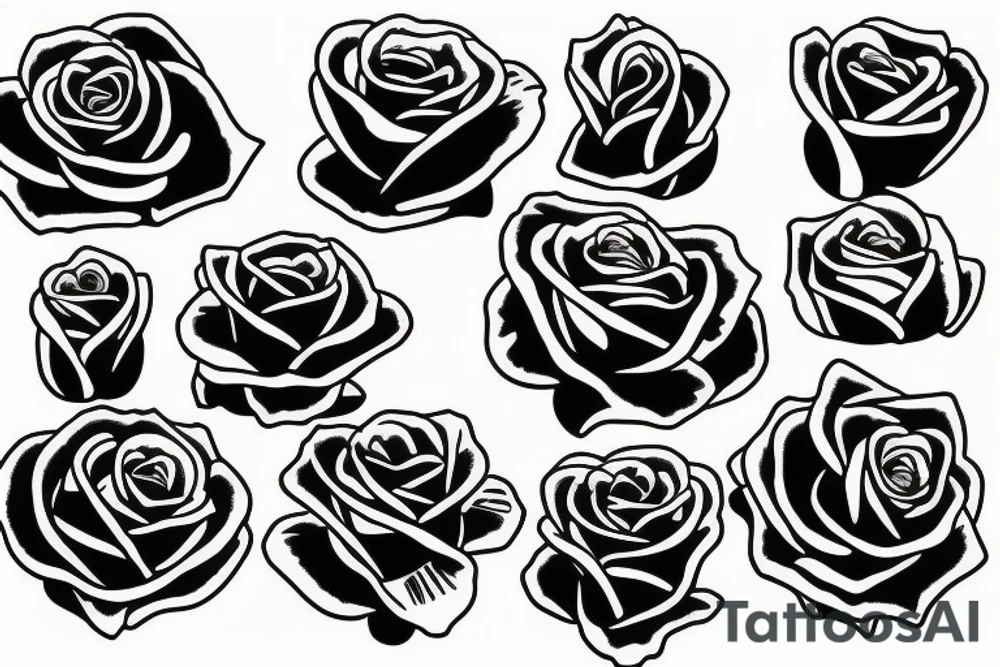 black rose tattoo idea