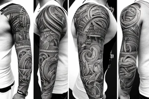 Aesthetic inner bicep tattoo. Portraying masculinity with a deep meaning tattoo idea