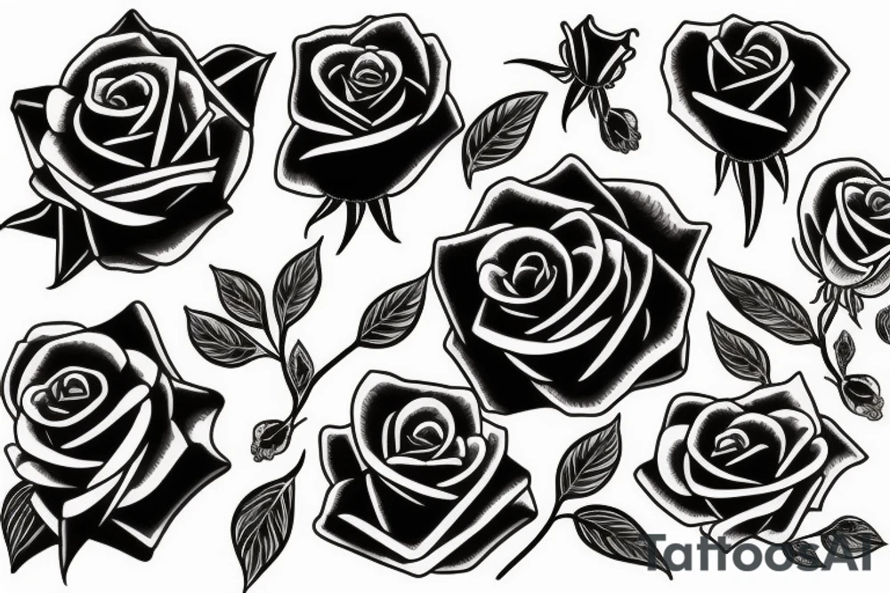 black rose tattoo idea
