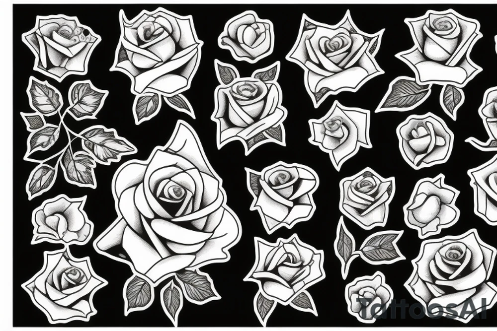 black rose tattoo idea
