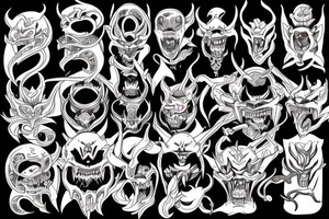Japanese demon tattoo idea