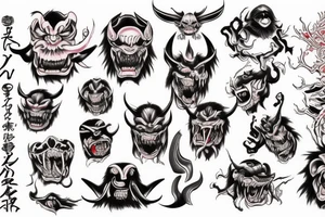 Japanese demon tattoo idea