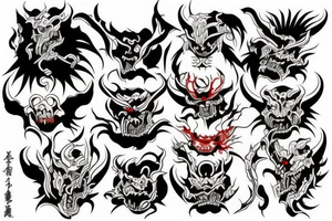 Japanese demon tattoo idea
