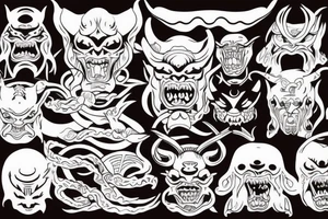 Japanese demon tattoo idea