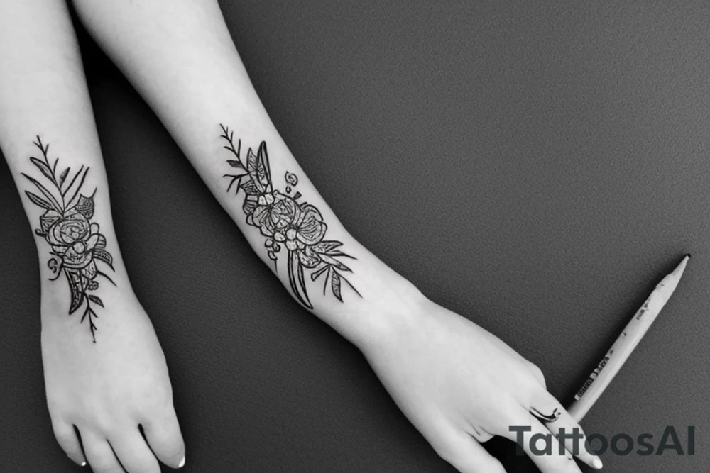 female bracelet tattoo tattoo idea