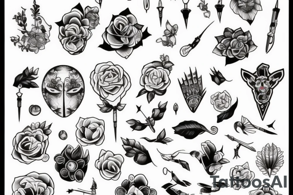 тонкие линии цветы tattoo idea