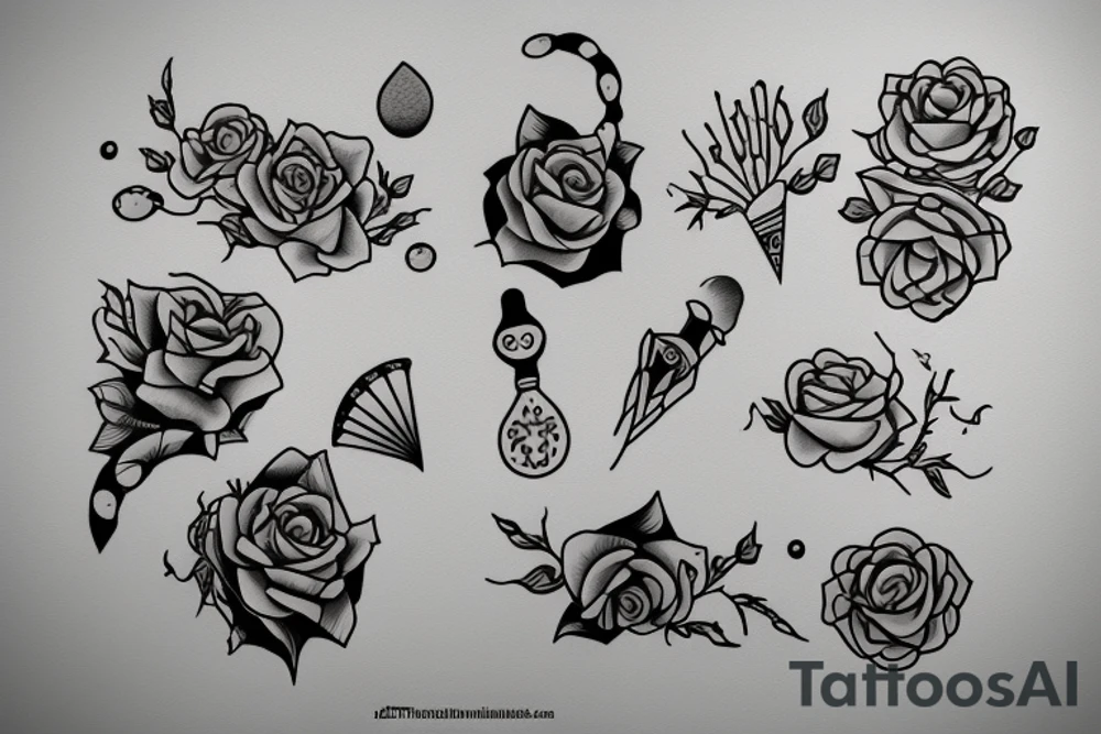 тонкие линии цветы tattoo idea