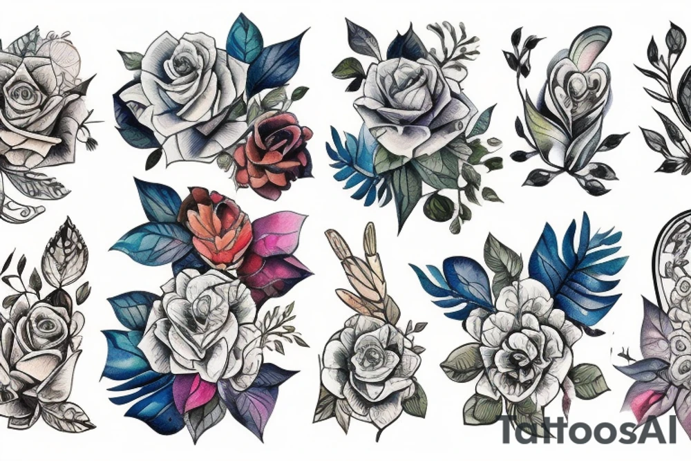 Пионы на ветке бабочки летят tattoo idea