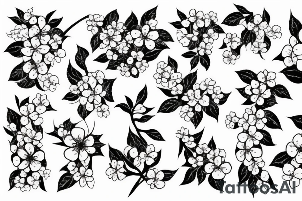 cherry blossom in the wind tattoo idea