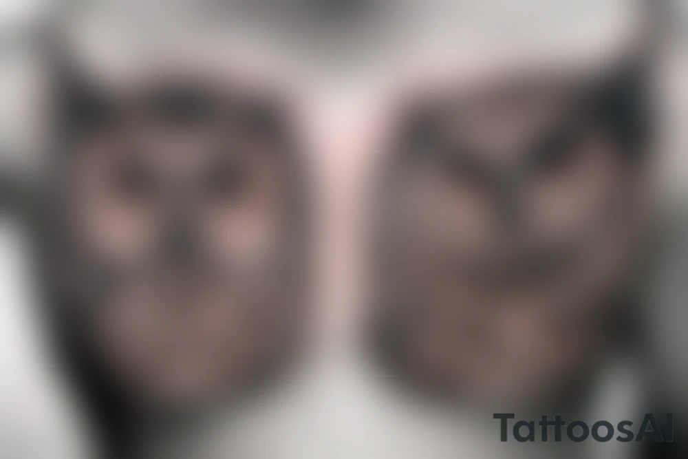 Owl on the chest tattoo idea