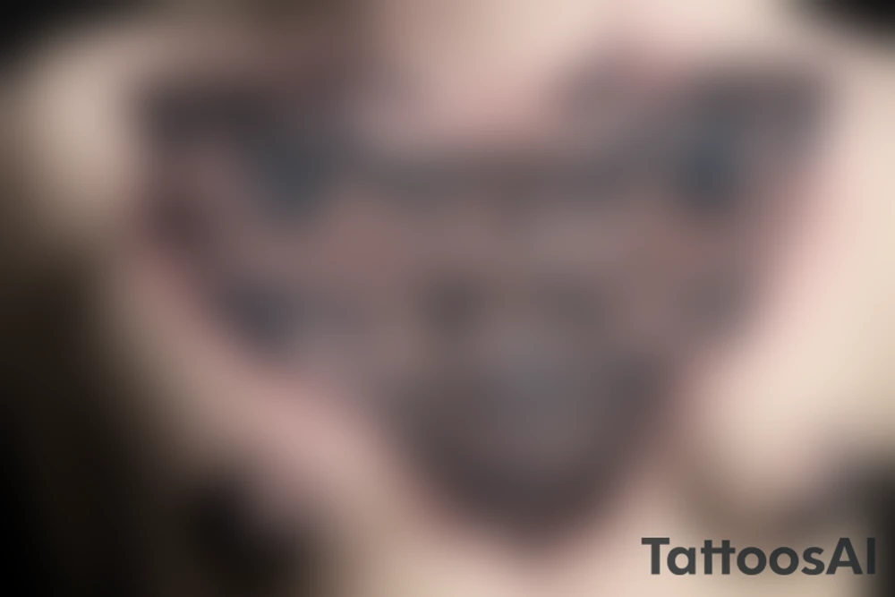 Owl on the chest tattoo idea